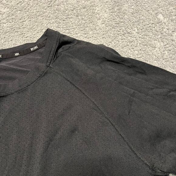 Rhone Shirt Mens Medium ? Black Performance Long Sleeve Crew - Picture 2 of 7